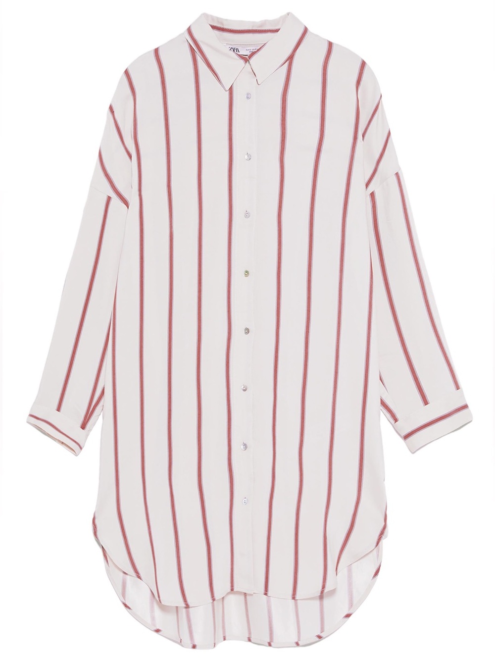 ZARA oversized striped long shirt